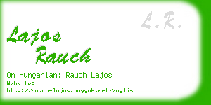 lajos rauch business card
